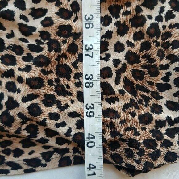 Evan Picone Dress Size 10 Leopard Print Animal Sleeveless Brown Black Mob Wife - Picture 10 of 12